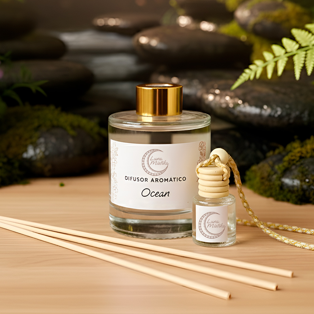 Difusor de varillas y minidifusor de aromas